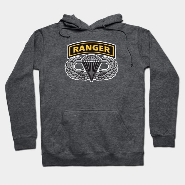 Army Ranger with Jump Wings Hoodie by Trent Tides